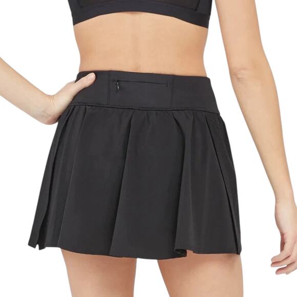 Spanx Get Moving Skort Small Black Tennis Pickleball Workout Skirt Activewear - Picture 2 of 9